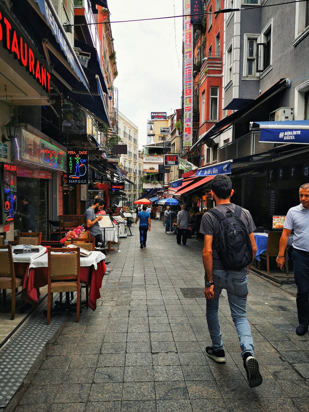 busy shopping street