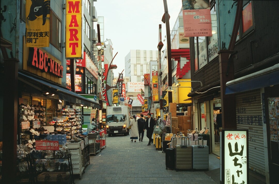 busy city street retail